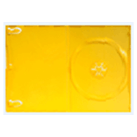 DVD Case - Single Disc Holder Yellow 14mm Spine