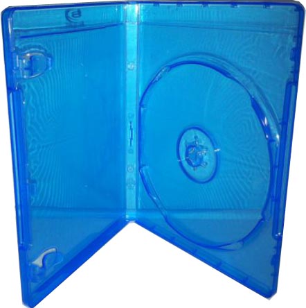 Blu-Ray Case - Light Blue Single 12mm With Clips from Am-Dig