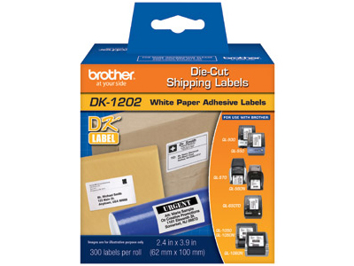 Brother DK1202: Paper Shipping Label, 300 labels from Am-Dig