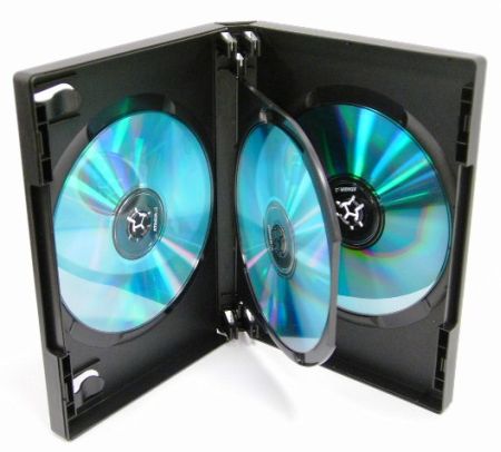DVD Case - Black Triple DVD Holder from Am-Dig