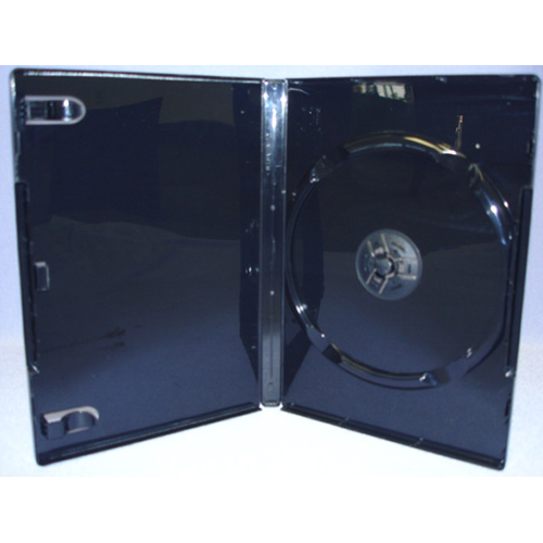 DVD Case - Glossy Black Single 14mm Virgin Grade from Am-Dig