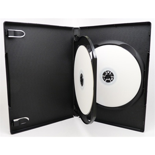 DVD Case - Black Double 14mm - Floating Black Tray from Am-Dig