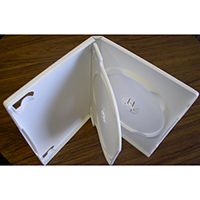 DVD Case - White Double 14mm Spine - Swing Tray from Am-Dig