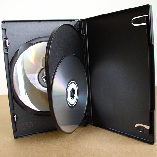 DVD Case - Triple Black 14mm Spine-Slim Style from Am-Dig