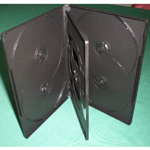 DVD Case - Multi-6 Black 14mm Spine - Swing Tray from Am-Dig