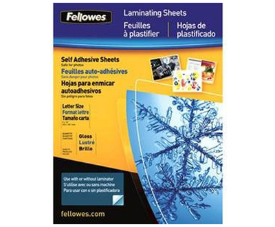 Fellowes 5221502: Laminating Sheets, Self Adhesive from American-Digital