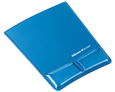 Fellowes 9182201: Mouse Pad/Wrist Rest, Gel, Blue