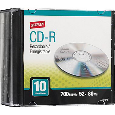 Imation CD-Rw 4X 10-Pack Slimcase -Staples Branded from Am-Dig