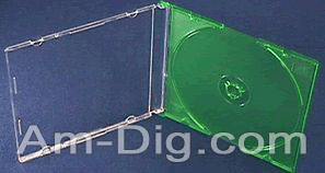 CD Jewel Case - MaxiSlim 5.2mm Green Single from Am-Dig