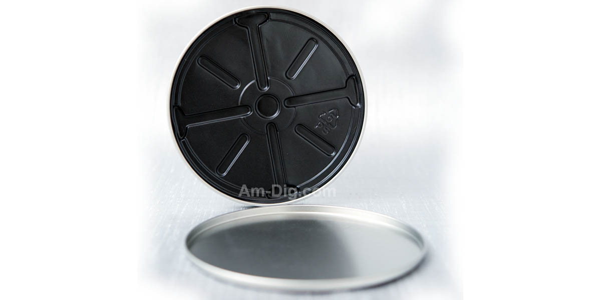 Tin CD/DVD Case Round Shape no Hinge no Window - Open View