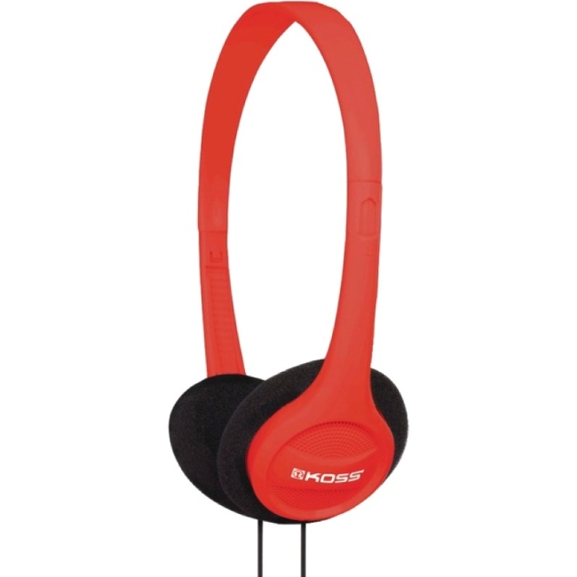 Koss Headphone, KPH7R, Portable On Ear, Red, 4ft Cable