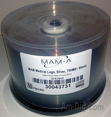 MAM-A 43731 Medical CD-R 700MB Logo Top 50-Cakebox from Am-Dig