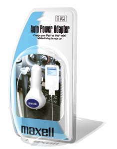 Maxell Auto Power Adapter Cord, iPod Only P-11