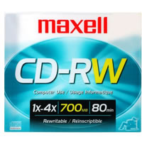 Maxell Disc CD-R/W 80 min Branded Slim Case