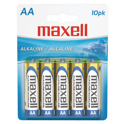 Maxell 723410 Alkaline Batteries LR6 10BP AA Cell 10pk