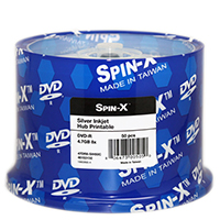 Prodisc / Spin-X 46153132: DVD-R 8x Silver Inkjet from Am-Dig