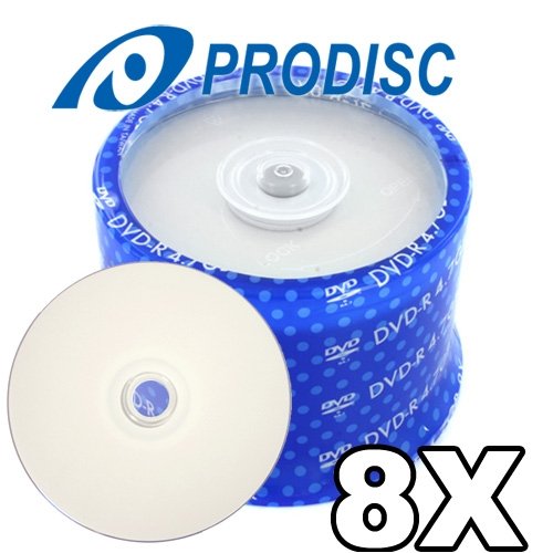 ProDisc DVD-R 8x White Inkjet Printable in Cakebox from Am-Dig