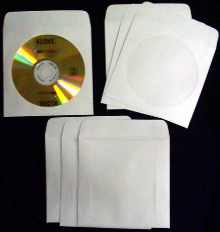 CD/DVD Sleeve - White Paper with Flap & Window from Am-Dig