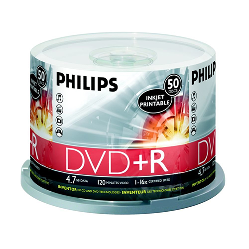 Philips DVD+R16x White Inkjet Printable from Am-Dig