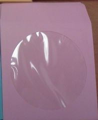 CD/DVD Sleeve - Pink Paper with Flap & Window from Am-Dig