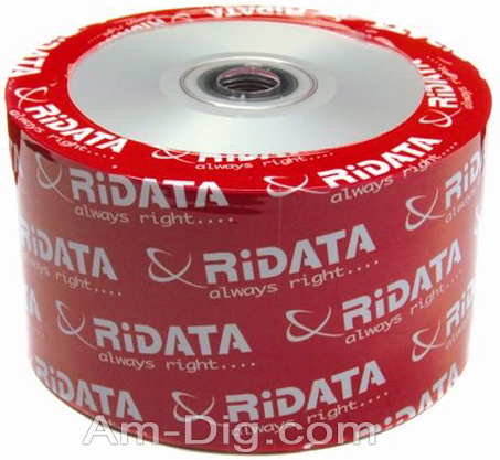 Ridata/Ritek 80min/700mb InkJet Silver CD-R from Am-Dig
