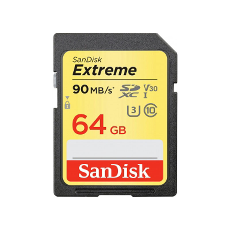 SanDisk SDSDXWF-064G-ANCIN Extreme SDHC Memory Card 64GB Class 10/UHS-I from Am-Dig