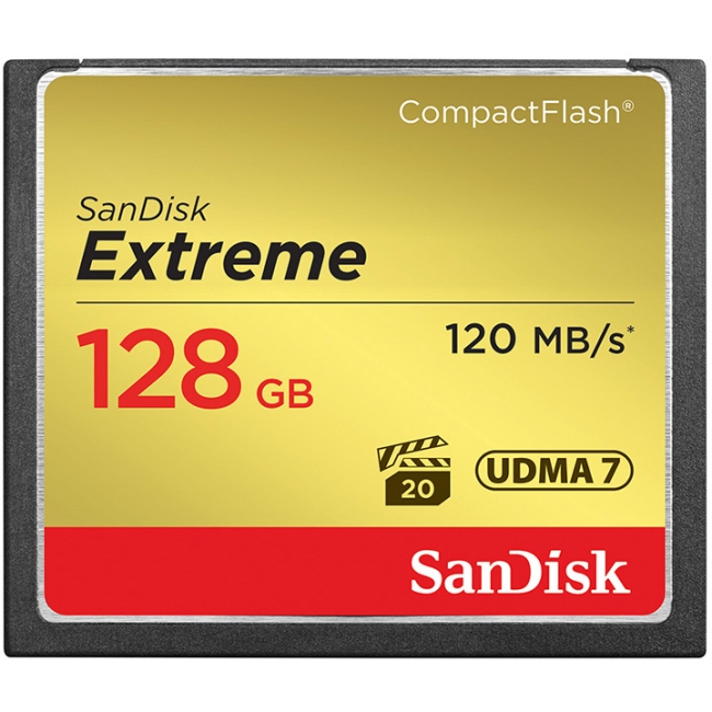 SanDisk SDCFXS-128G-A46 Extreme CompactFlash Memory Car