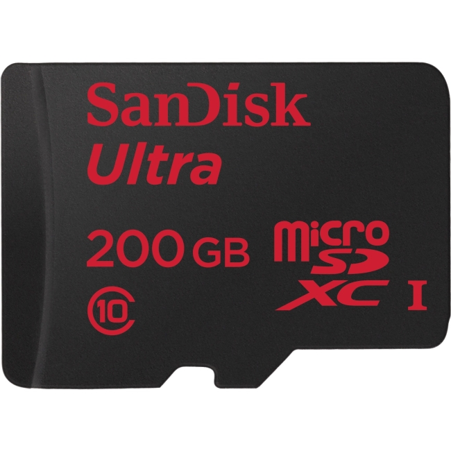 SanDisk SDSDQUAN-200G-A4A Ultra 200GB microSDXC Class 10 UHS-I With Adapter from Am-Dig