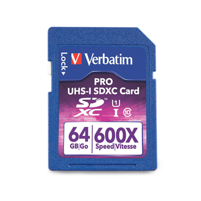 Verbatim 98670: 64GB 600X Pro SDHC Memory Card from Am-Dig