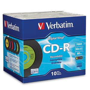 Verbatim 94439 CD-R 80min 52x Digital Vinyl 10pk