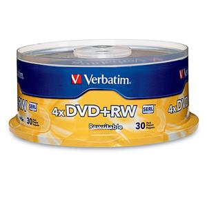 Verbatim 94834 DVD+RW 4.7GB 4x- 30pk Spindle