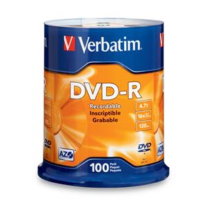 You may also be interested in the Verbatim 95101: Silver Branded, 4.7GB, 16x DVD-R.