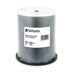 Verbatim 95252 CD-R 700MB 52X White IJP 100pk