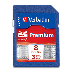 Verbatim 96318 Premium SDHC Memory Card 8GB