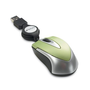 Verbatim 97254 Mini Travel Optical Mouse Green