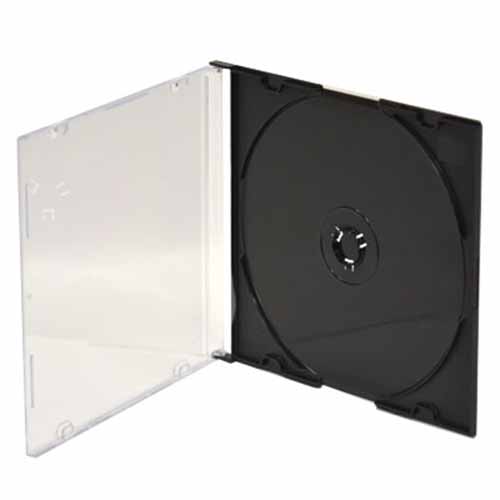 Linberg CD/DVD Empty Slim Case with Black Insert from Am-Dig