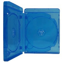 Blu-Ray Case - Light Blue Quad 22mm With Flip Tray