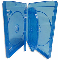 Blu-Ray Case - Light Blue 6 Disc Holder 22mm
