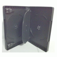 DVD Case - Black Quad 27mm With Flip Tray & Clips