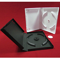 DVD Case - Black 27mm Spine 1-3 Disc Stackable Hub