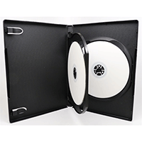 DVD Case - Black Double 14mm - Floating Black Tray