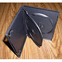 DVD Case - Double Black 14mm Spine - Flip Tray