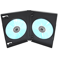 DVD Case - Black Double 27mm Spine - M-Lock Hub