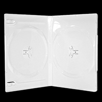 DVD Case - White Double 14mm Push Hub