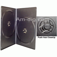 DVD Case - Black Double 7mm Super Slim