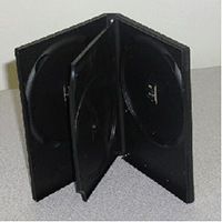 DVD Case - Triple Disc Holder Black 0.6875