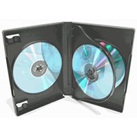 DVD Case - Black Triple 14mm Spine - M-Lock Hub