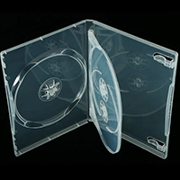 DVD Case - Triple Super Clear 14mm Spine w/ Clips