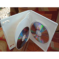 DVD Case - White Triple 14mm Spine - Slim Style