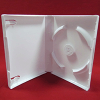DVD Case - White Triple 27mm Spine - Stackable Hub